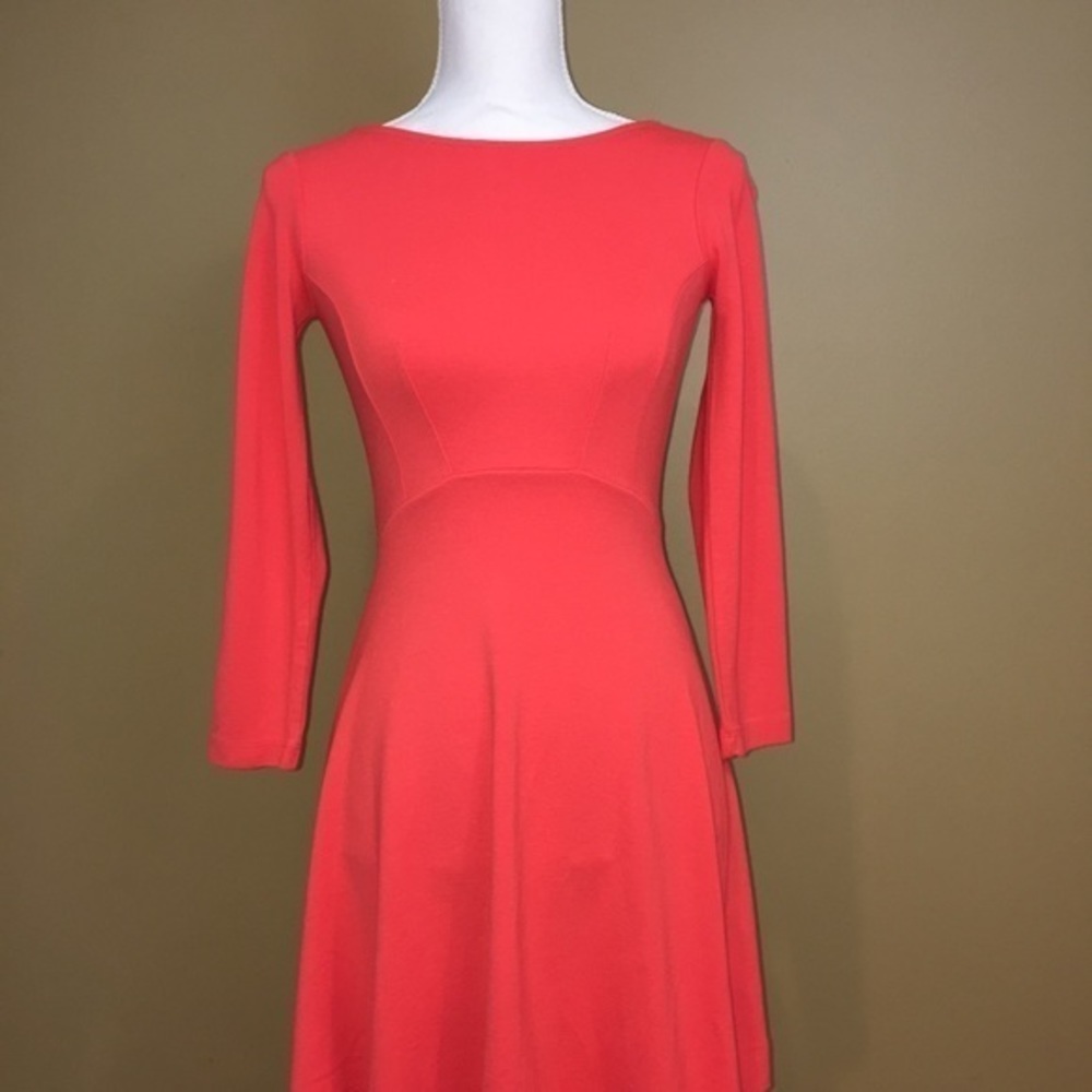 French Connection Boat Neck Long Sleeve Dress